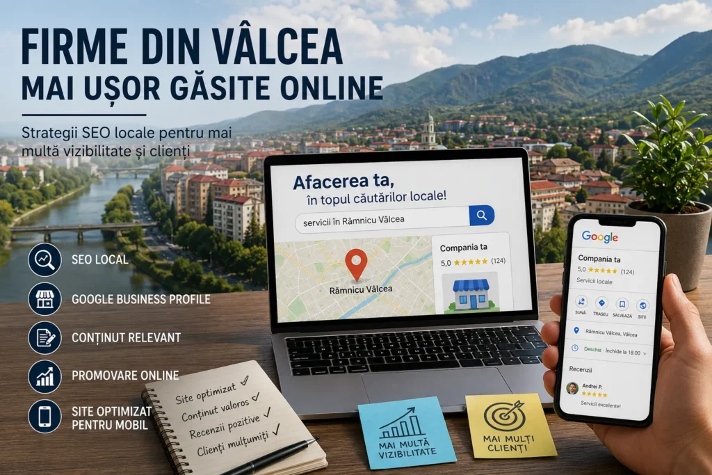 Ce trebuie să facă firmele din Vâlcea pentru a fi mai ușor găsite online | Ghid SEO local firme din Vâlcea